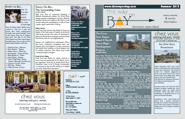 The Summer 2015 Edition of This Way on Bay’s Print Edition Has Arrived