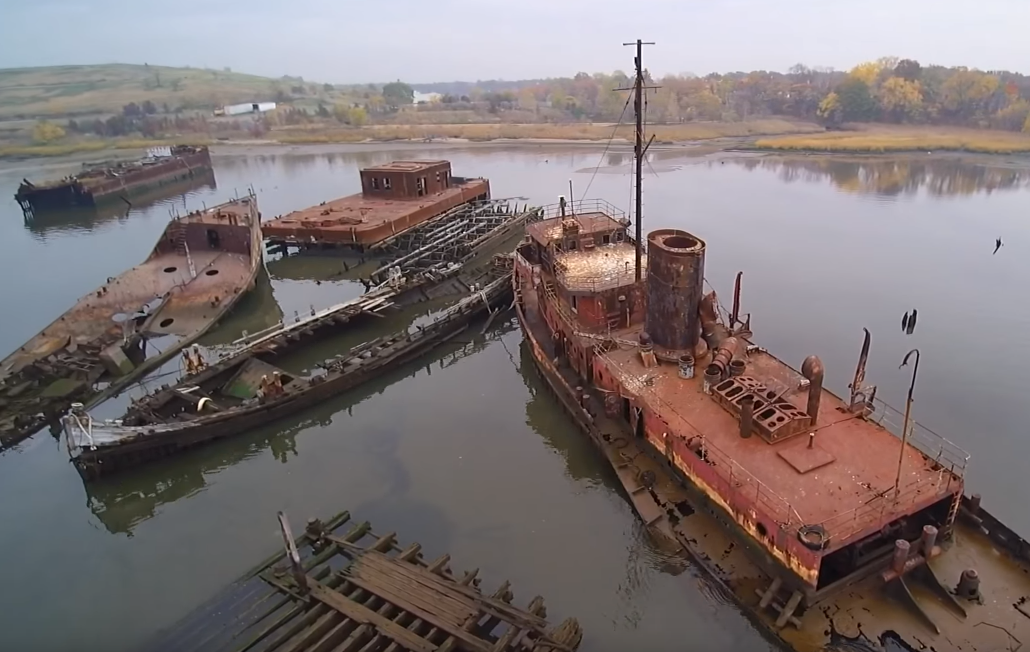 WATCH: Drone Footage of the Arthur Kill Ship Graveyard
