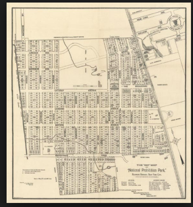 Map of Prohibition Park, Staten Island