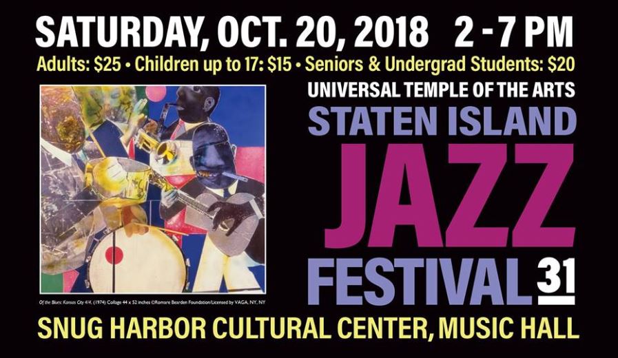 Celebrate The 31st Staten Island Jazz Festival on October 20th